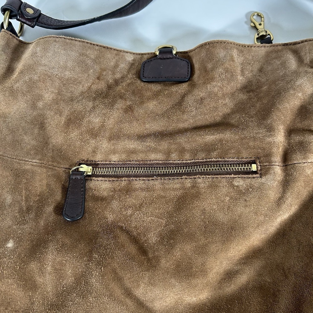 Frye Women's Purse Paige Hobo Tan Tote Bag Leather Suede Outdoor MSRP $358 - Picture 3 of 16